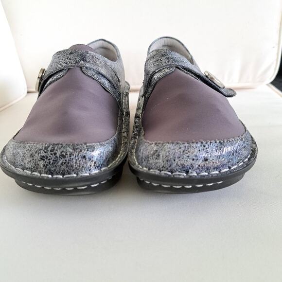 Alegria Comfort Dream Fit Shoe Neoprene Metallic Gray Den-735 Clog - Picture 6 of 11